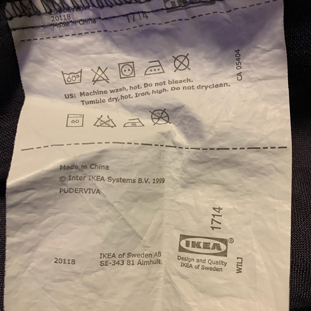 King size IKEA Navy Linen Duvet